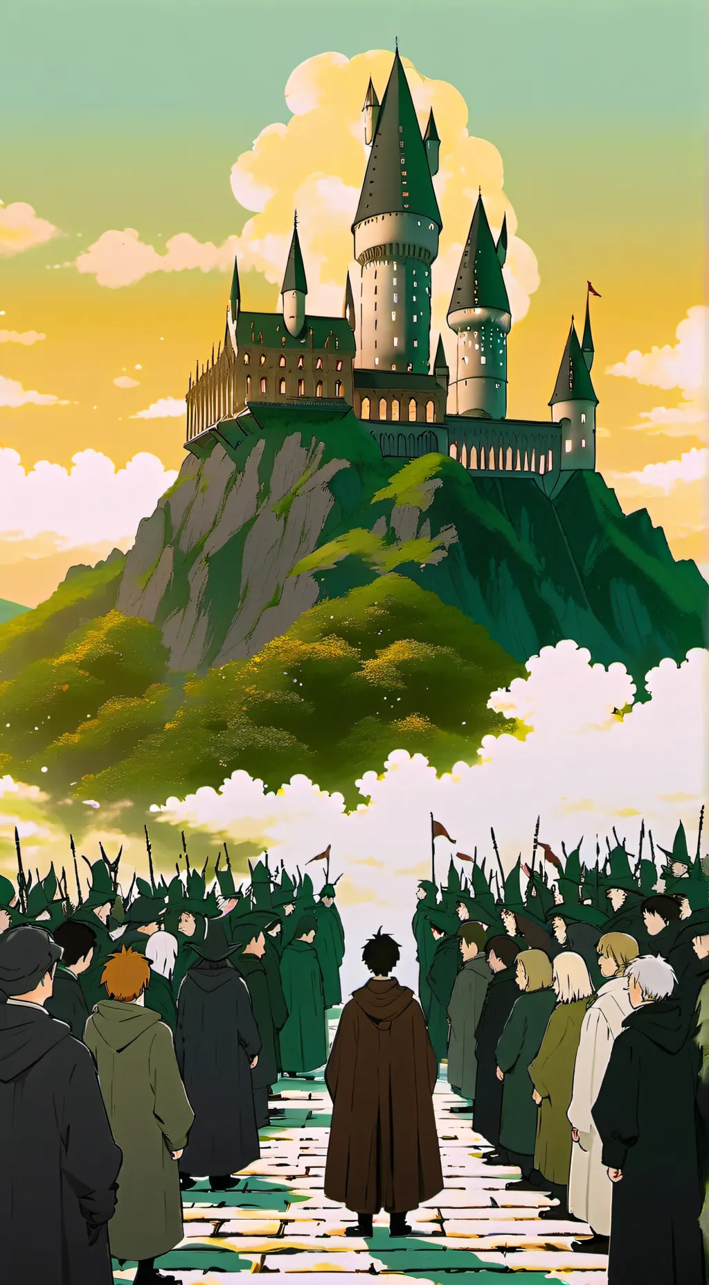 ai character: Hogwarts But...... background