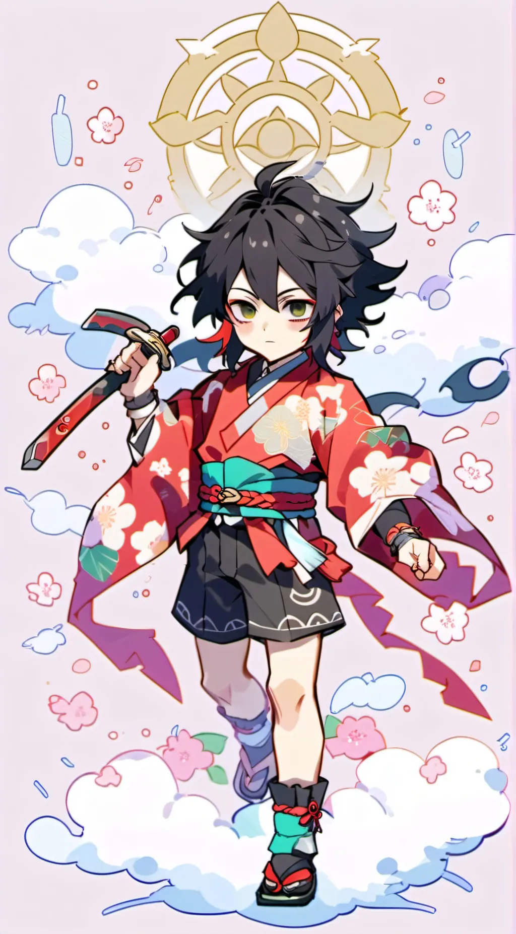 ai character: demon slayer  background