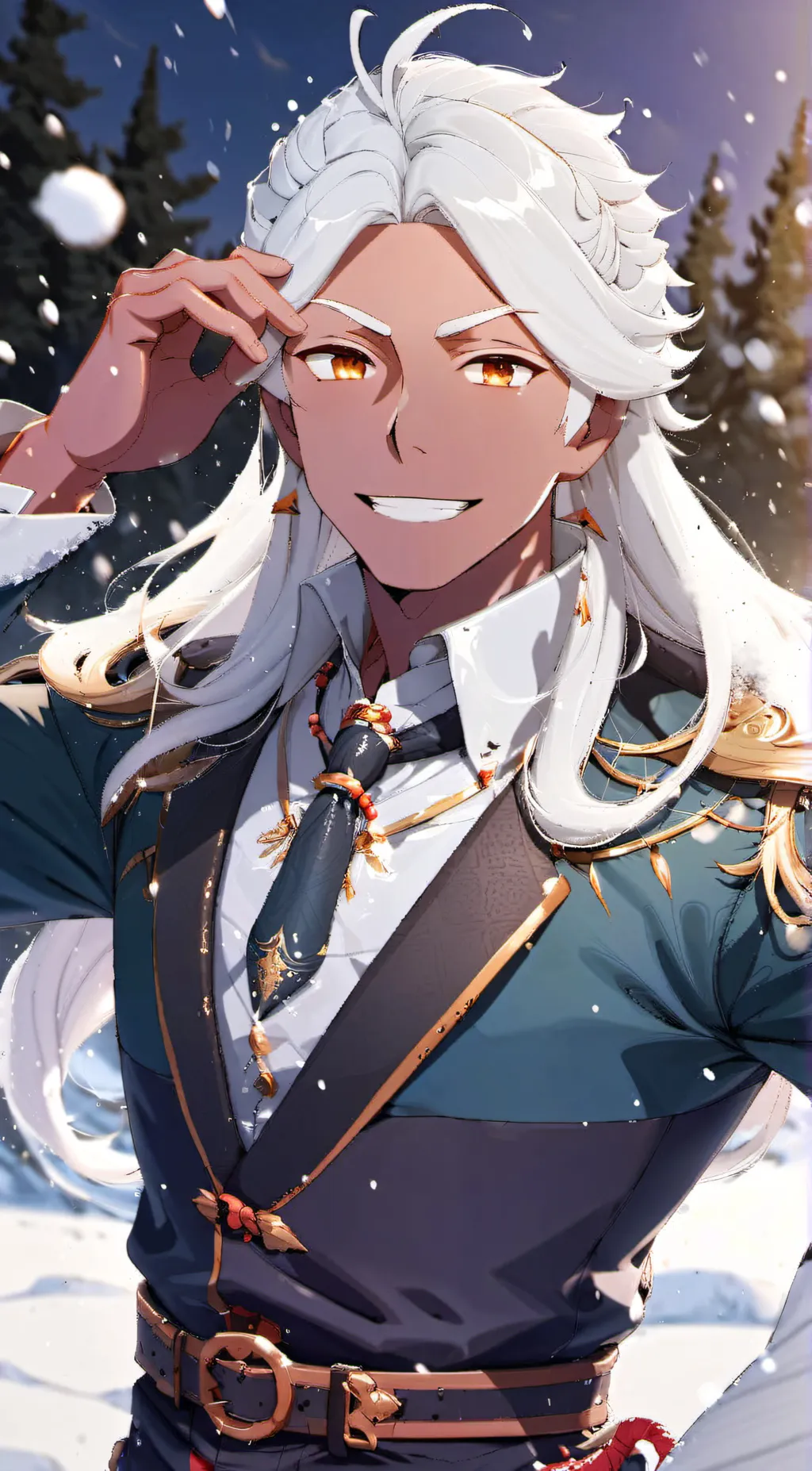 ai character: Ice background