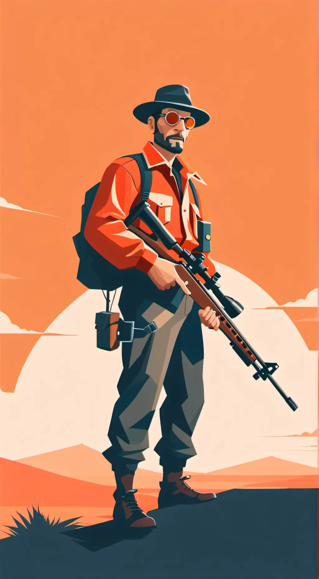 ai character: Sniper TF2 background