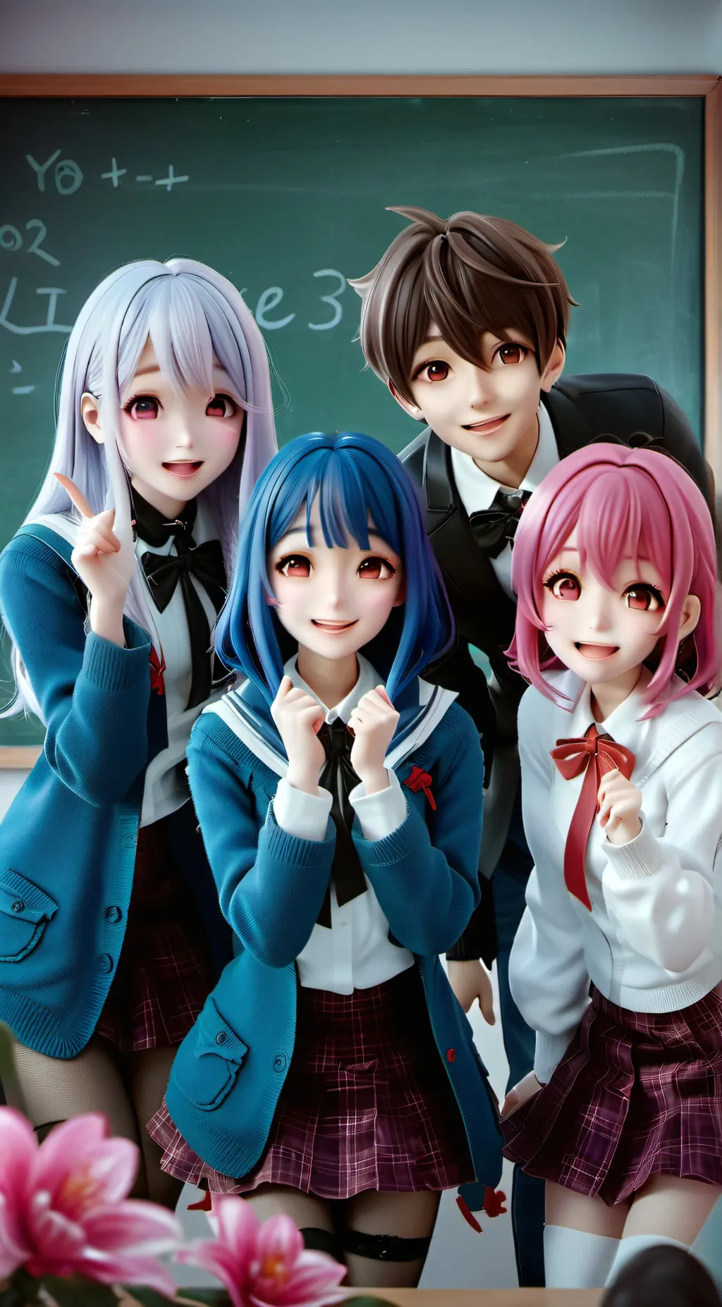 ai character: beautiful girls background