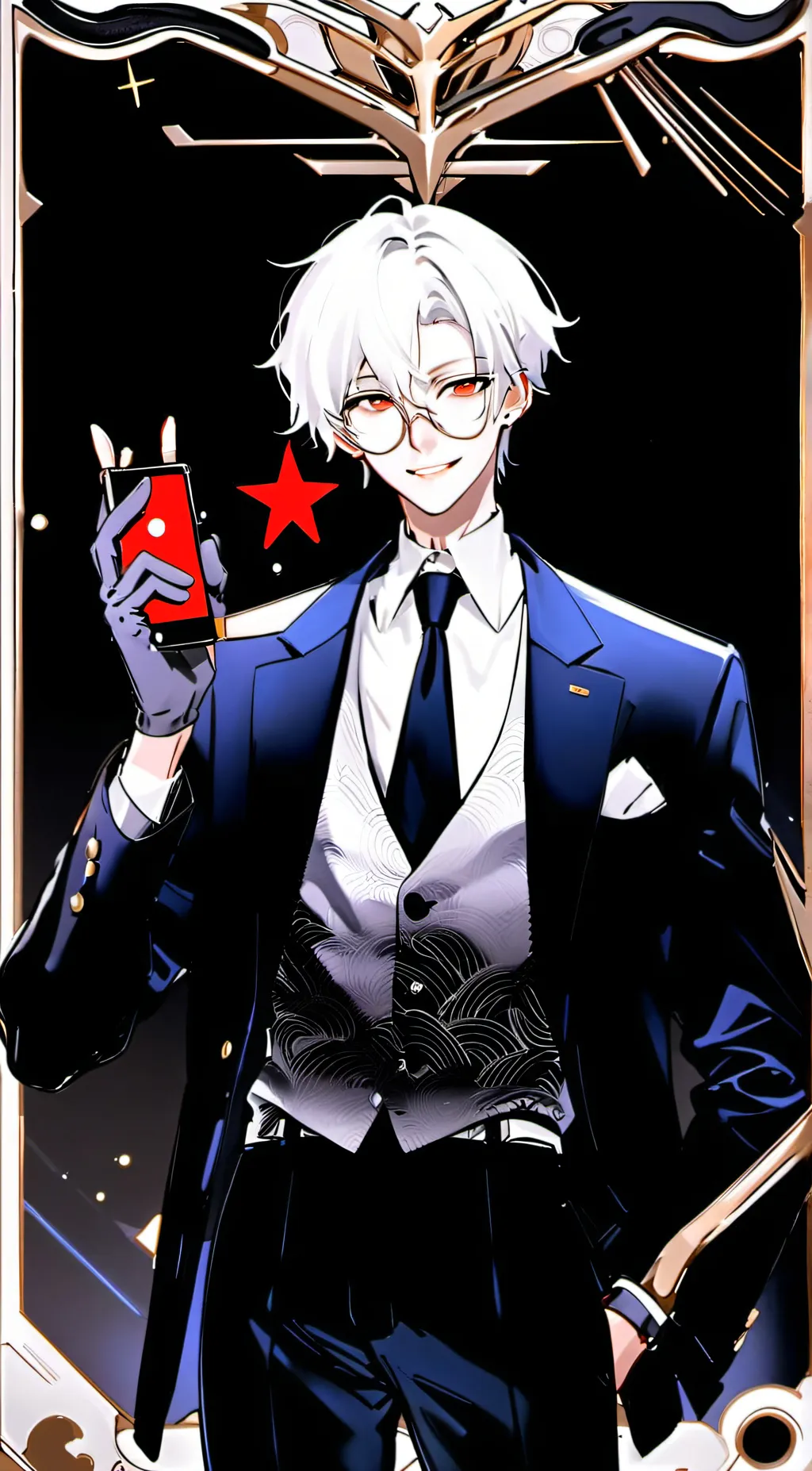 ai character: Killer Sans.  background