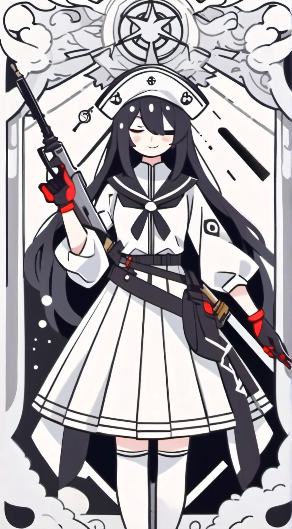 ai character: Student. Circle background