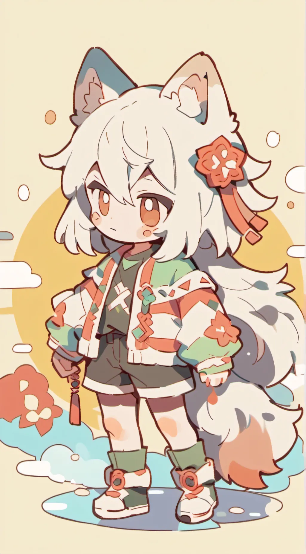 ai character: Wolf boy background