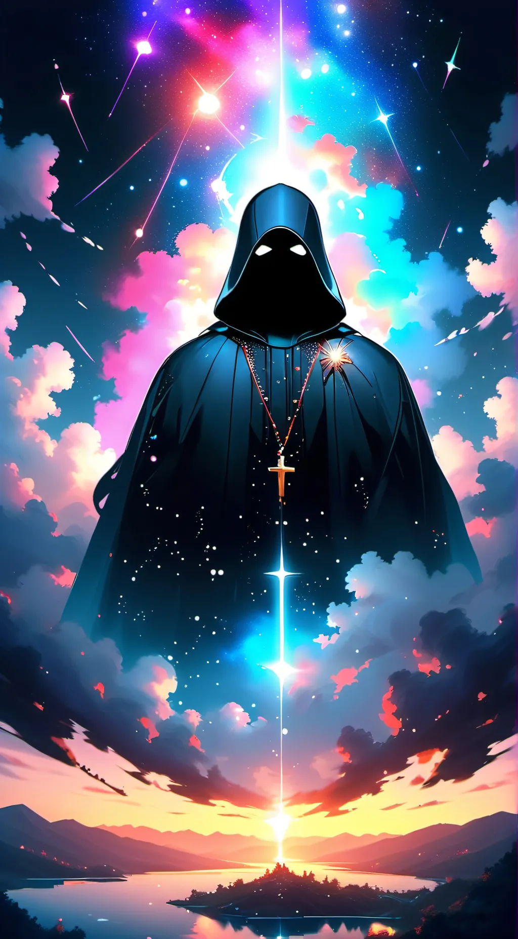 ai character: heaven or hell background