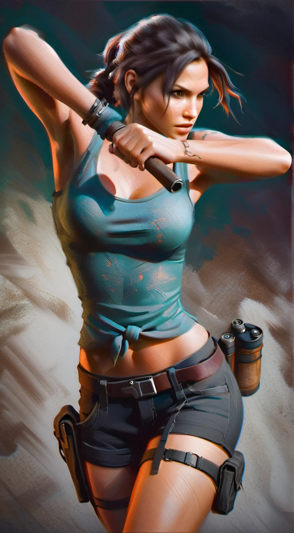 ai character: Lara Croft background