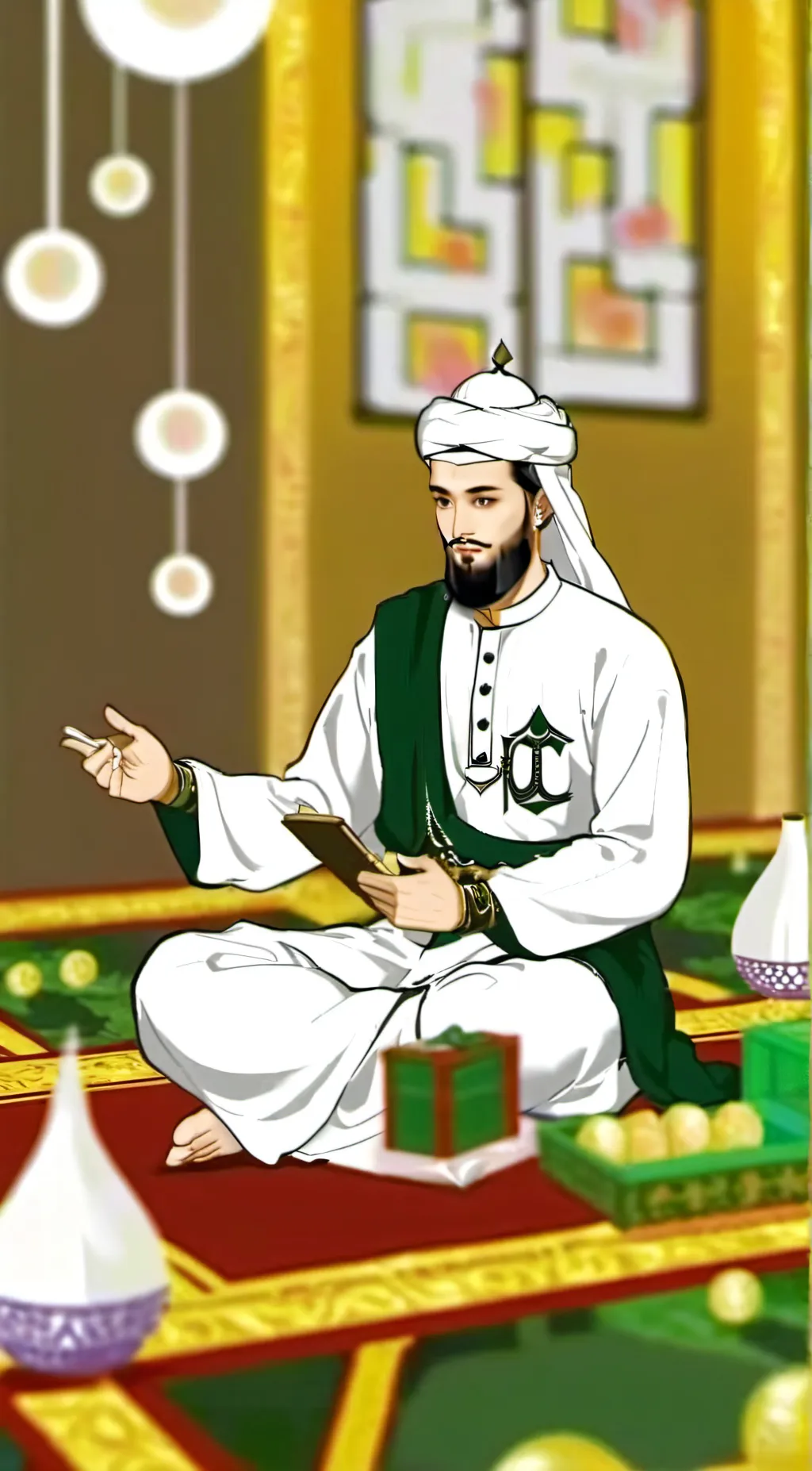 ai character: ustadz khaleed background