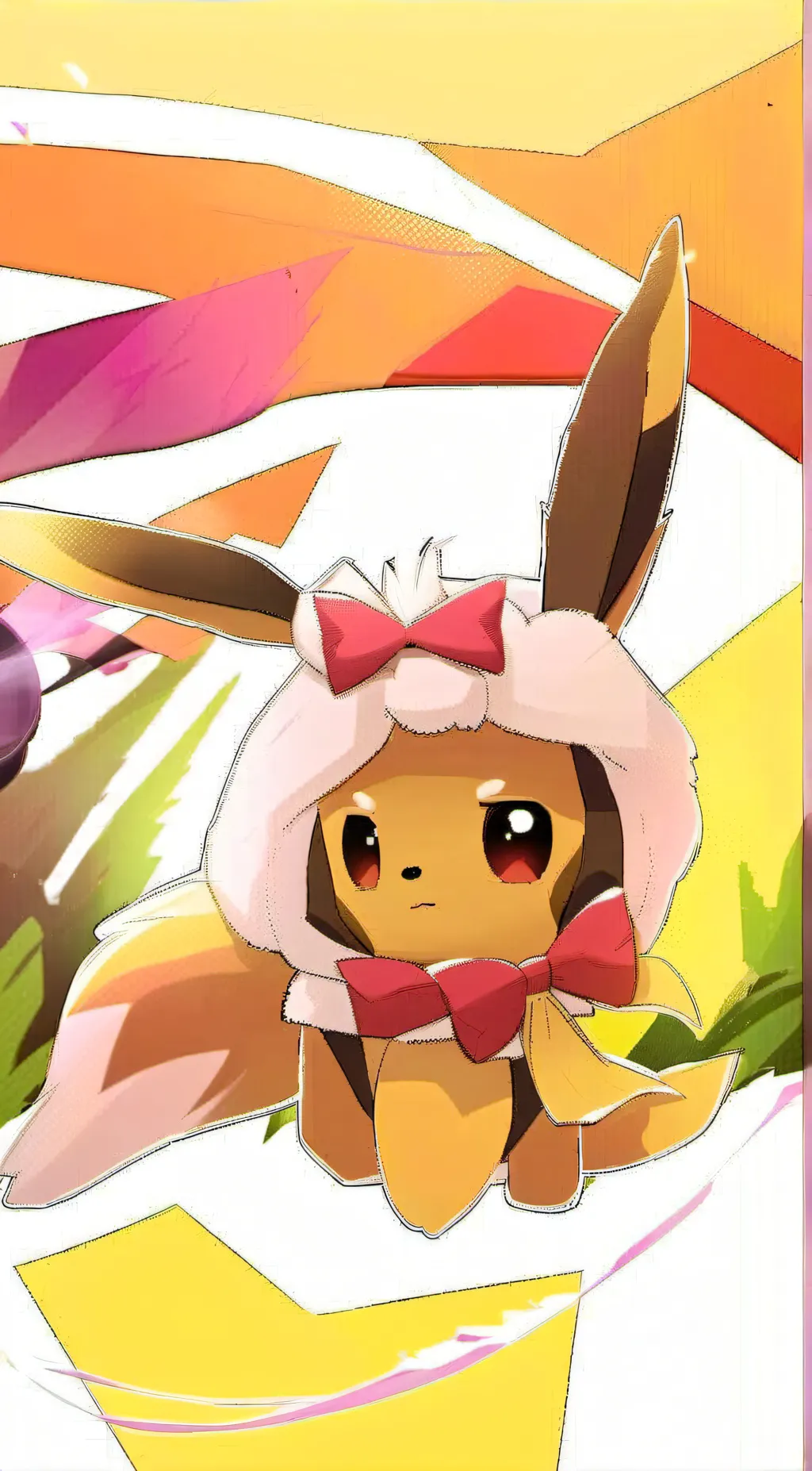 ai character: Eevee  background