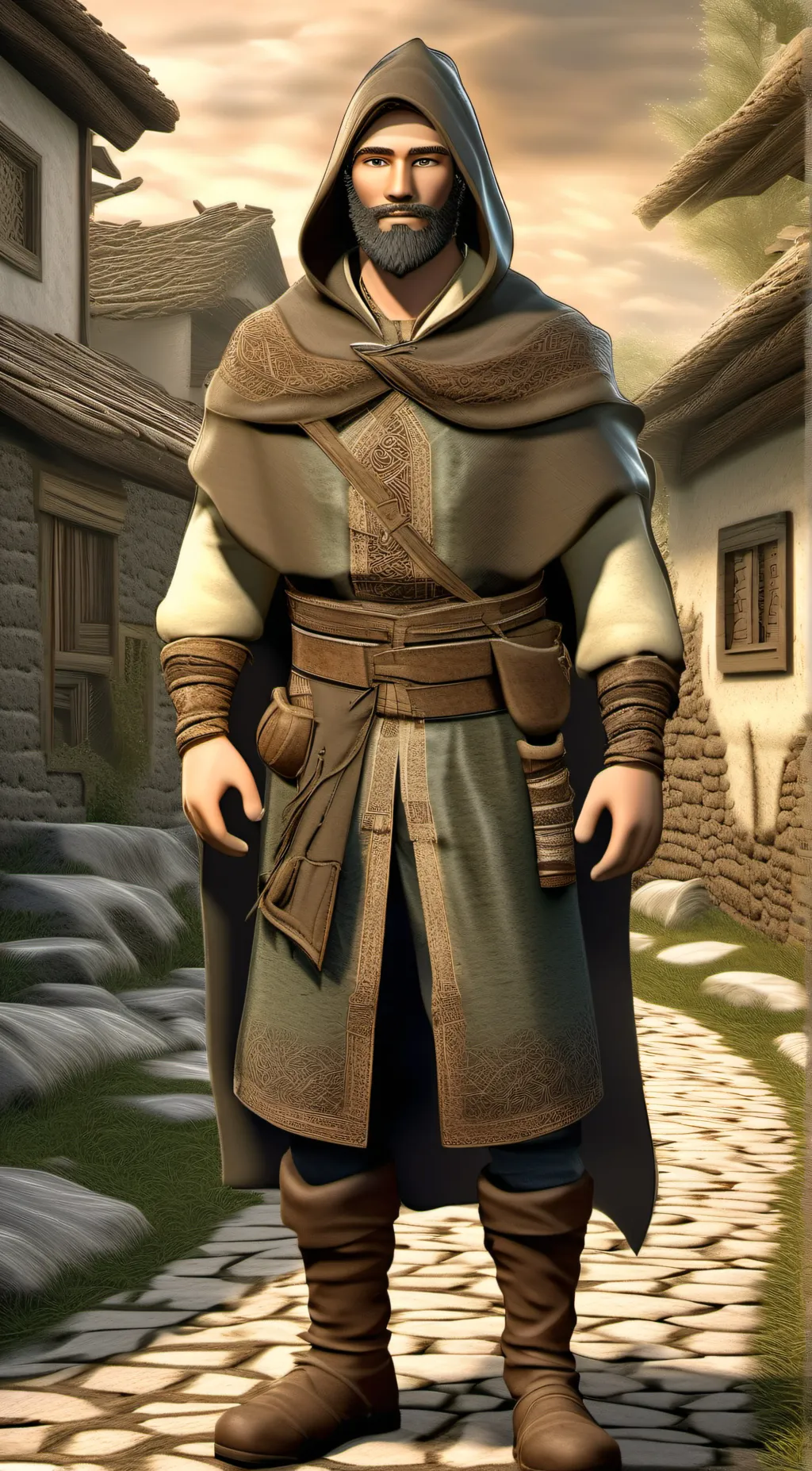 ai character: Courier background