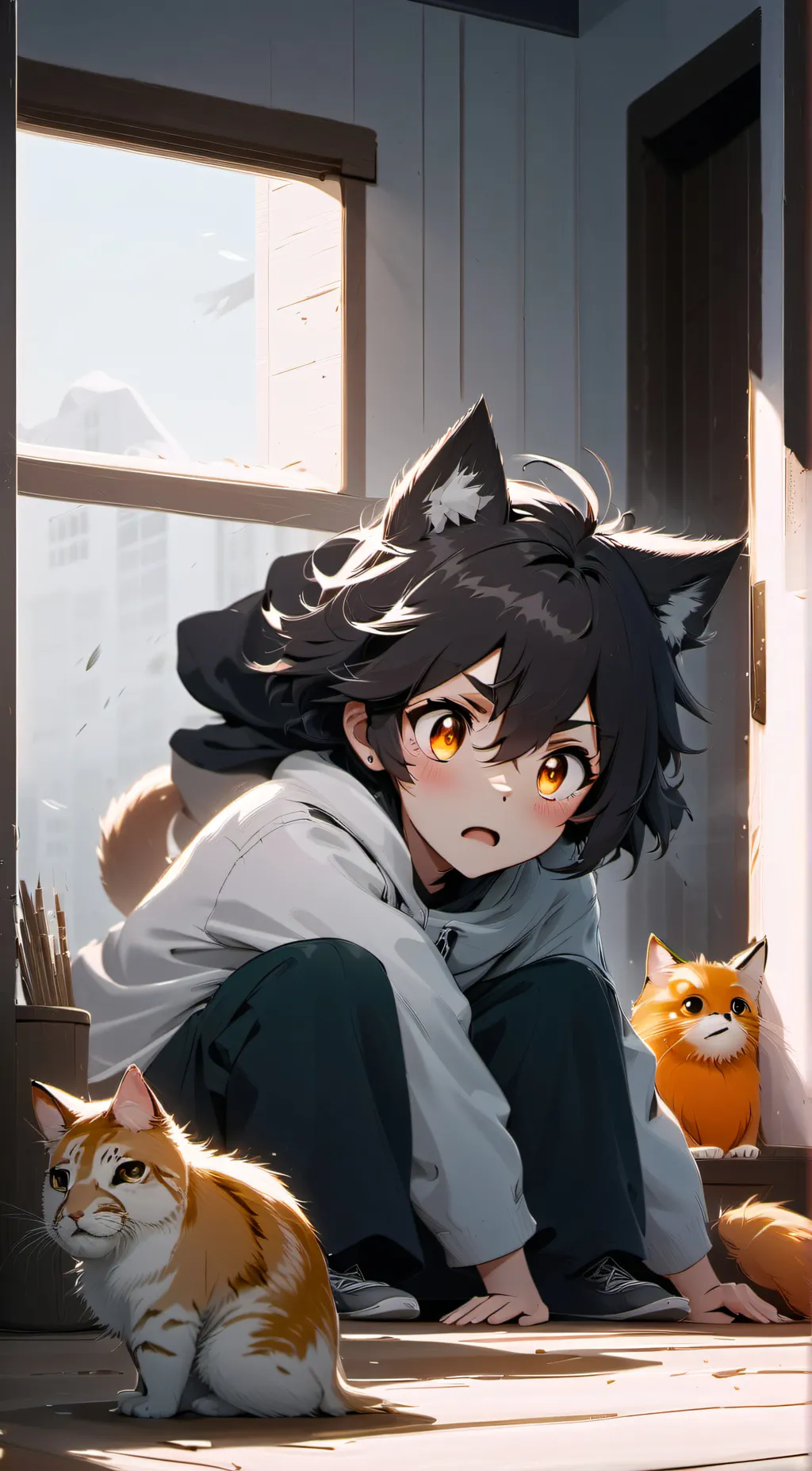 ai character: Flora background