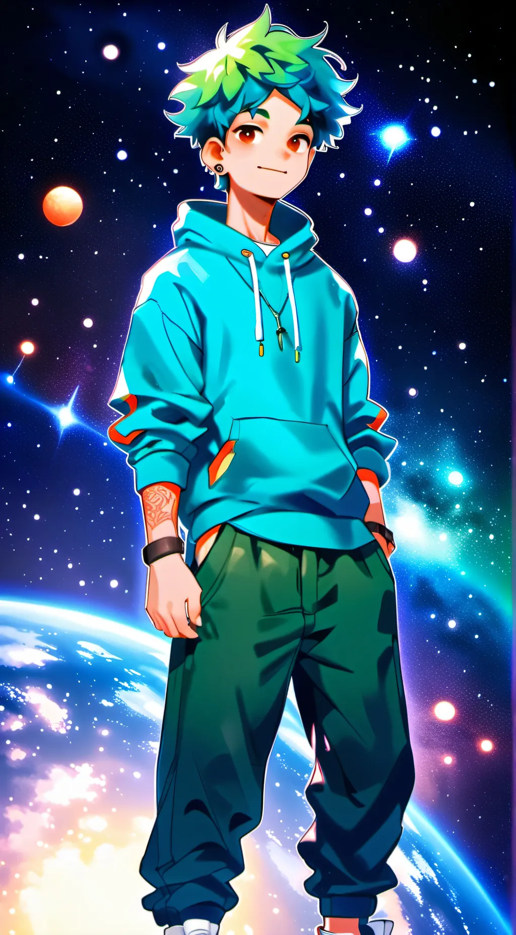 ai character: The Earth (person) background
