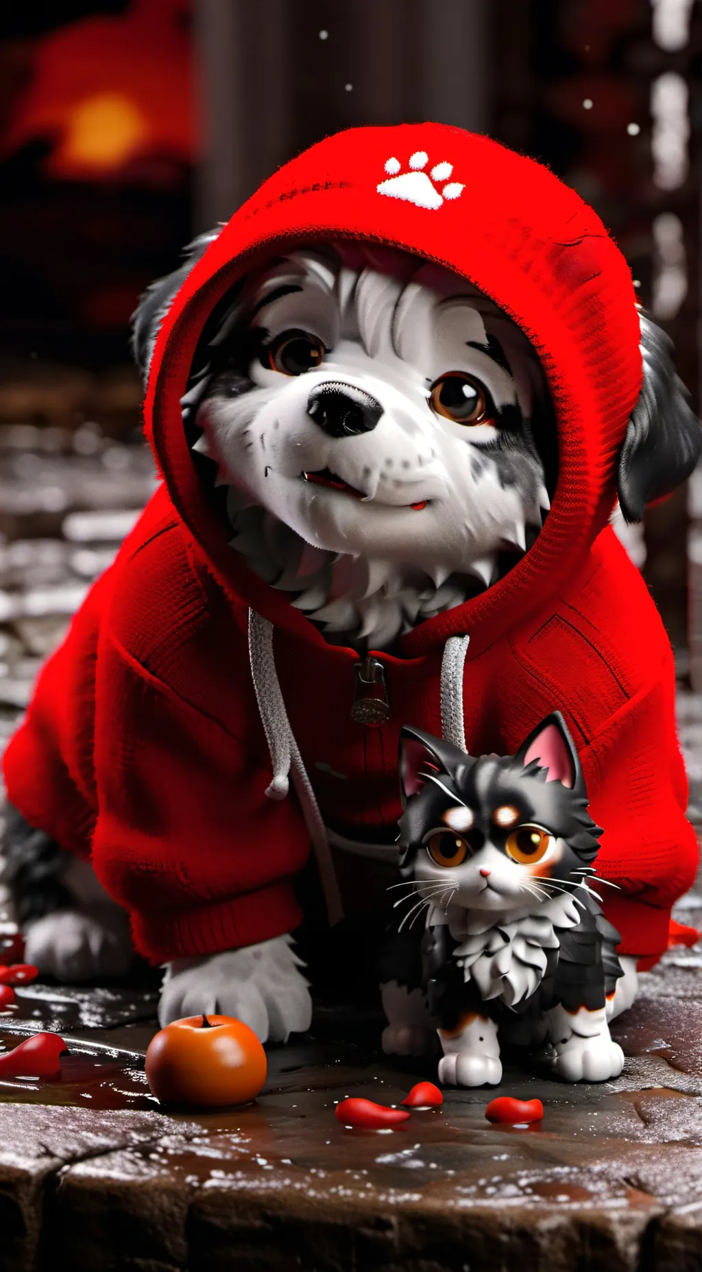 ai character: smiling critters! background