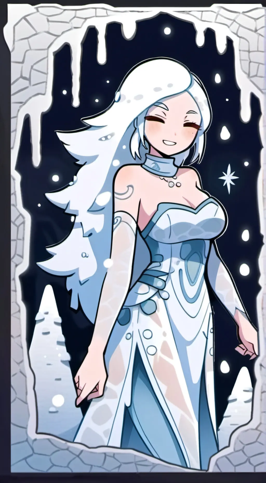 ai character: frosty background