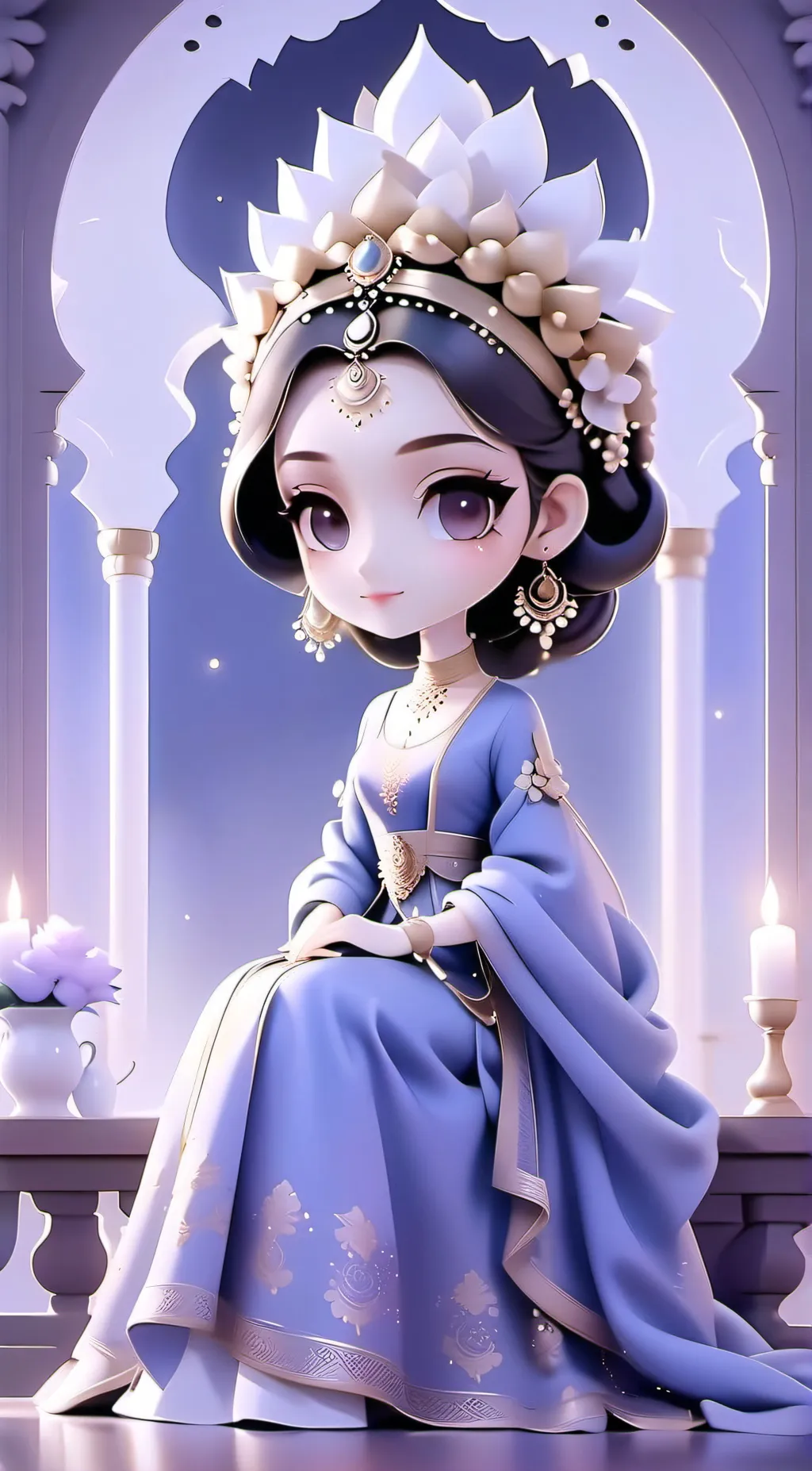 ai character: Cute uwu girl. background