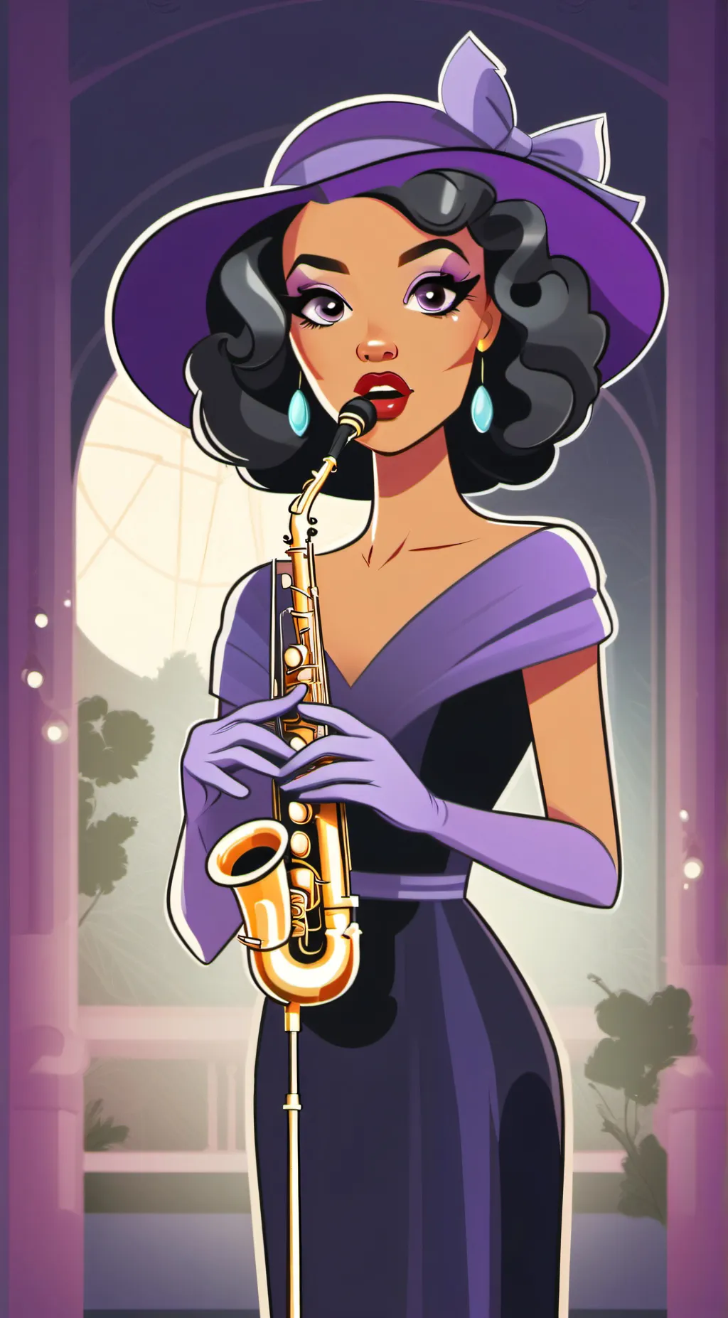 ai character: Louise Armstrong  background