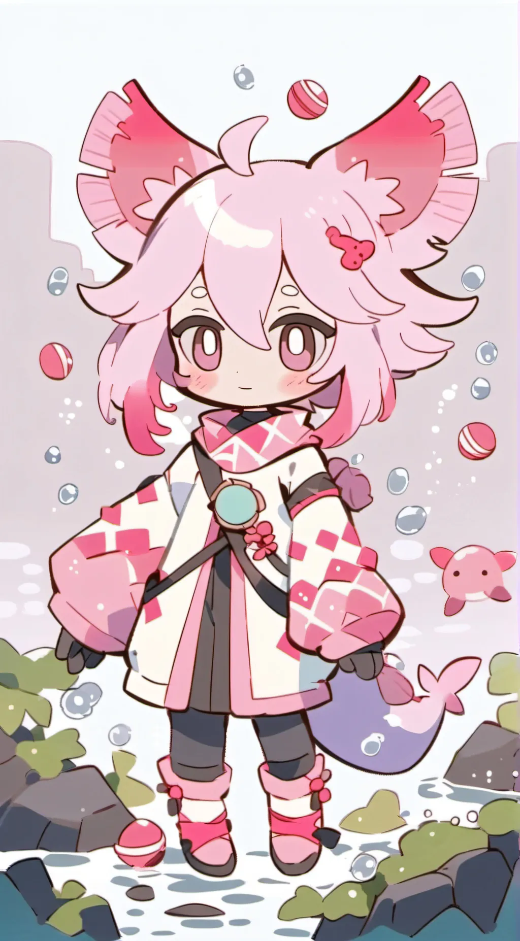 ai character: Bubbles background