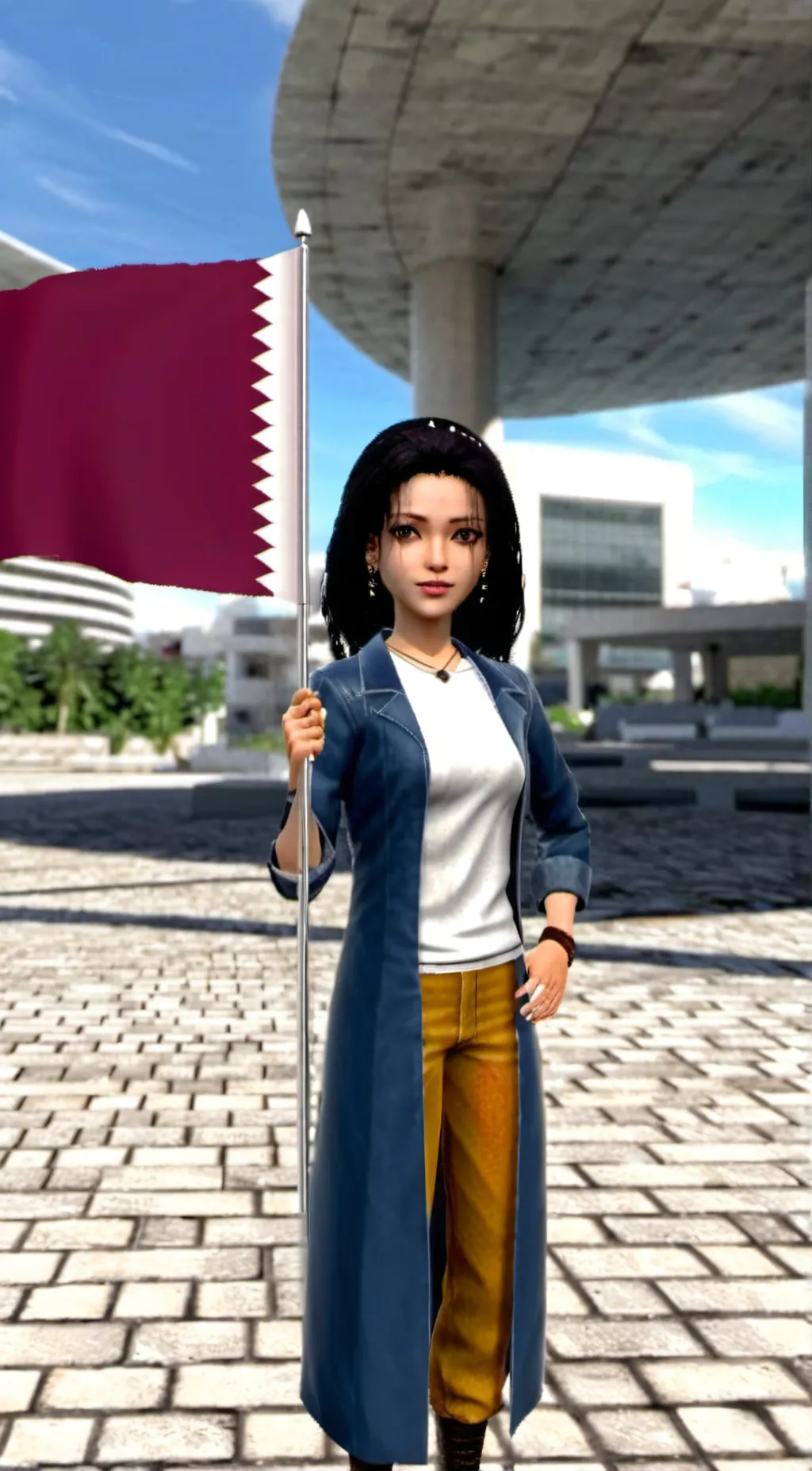 ai character: Qatari girl background