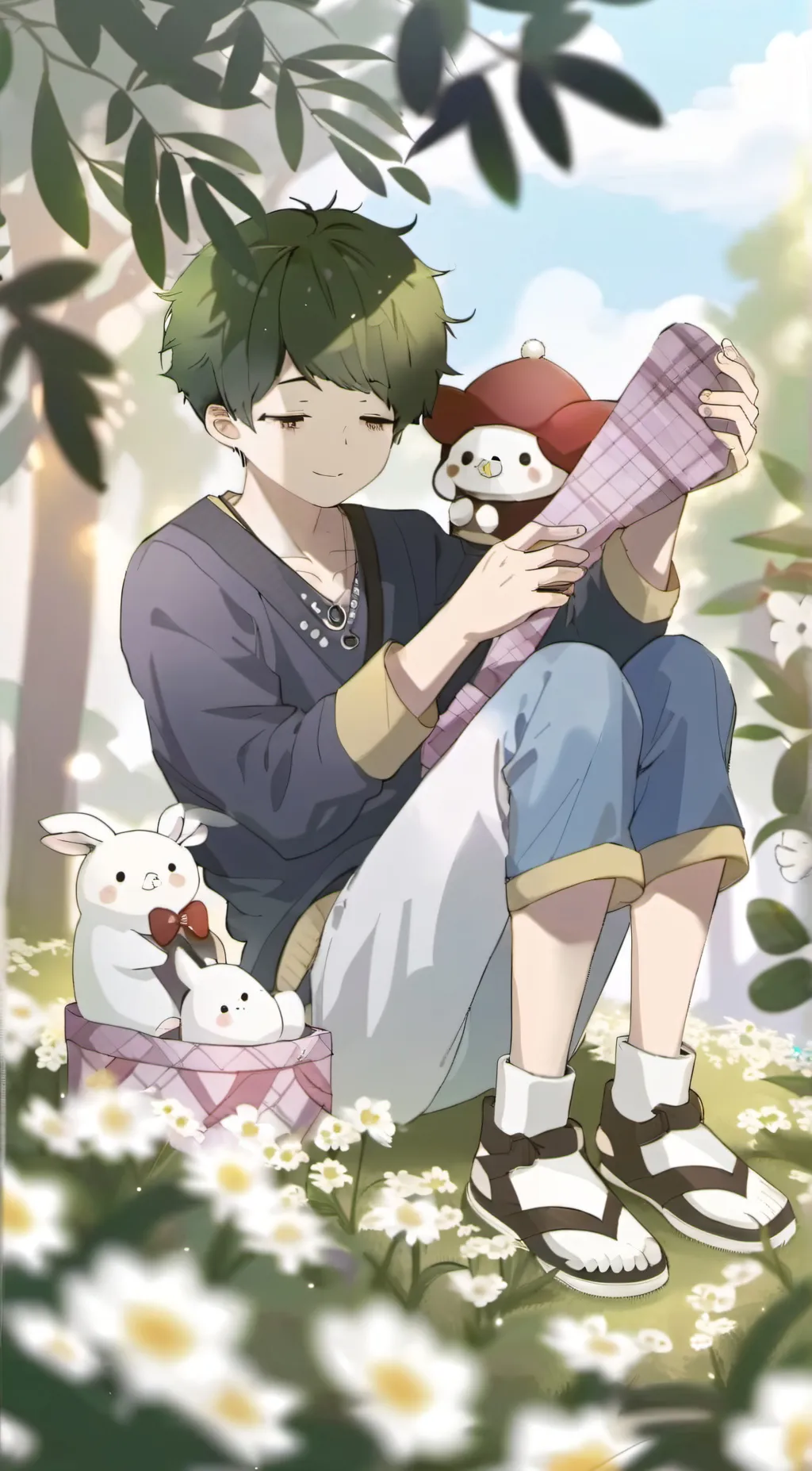 ai character: deku and bakugo background