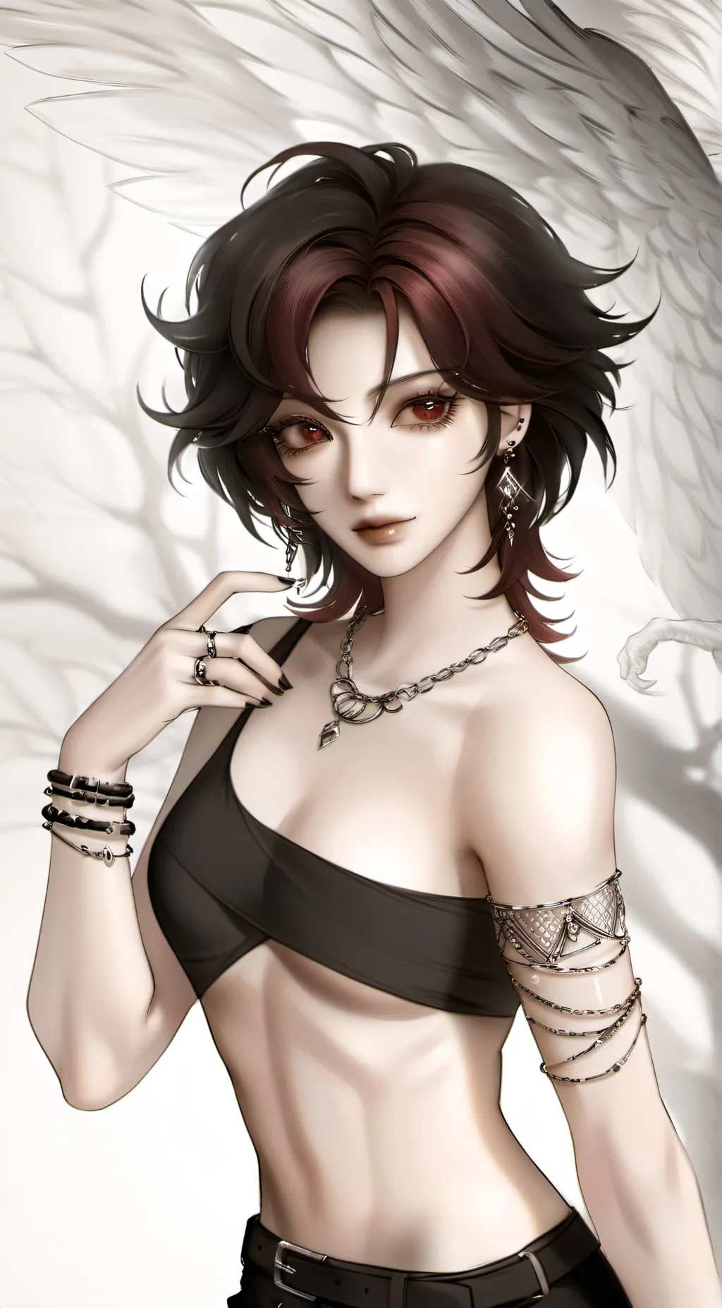 ai character: Red background