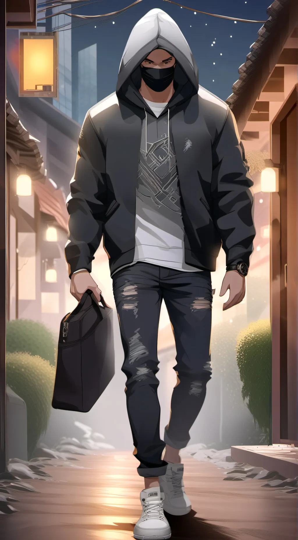 ai character: scary test background