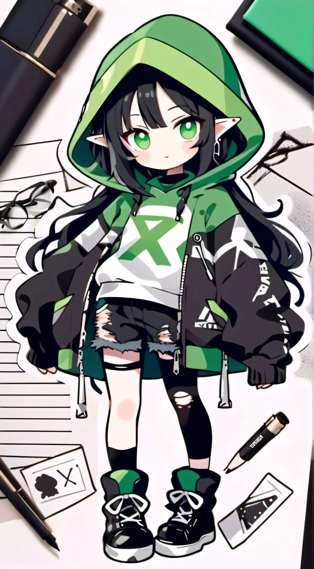 ai character: violet  background