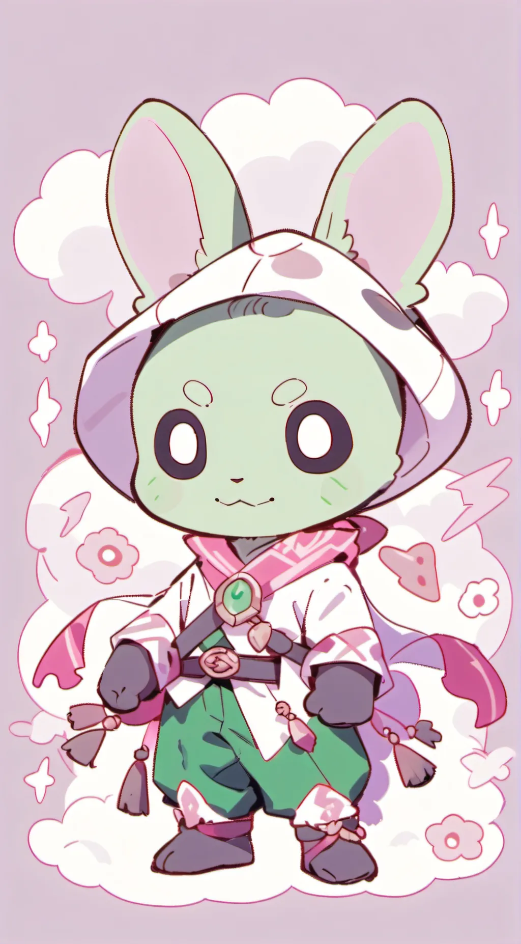ai character: Hoppy hopscotch background