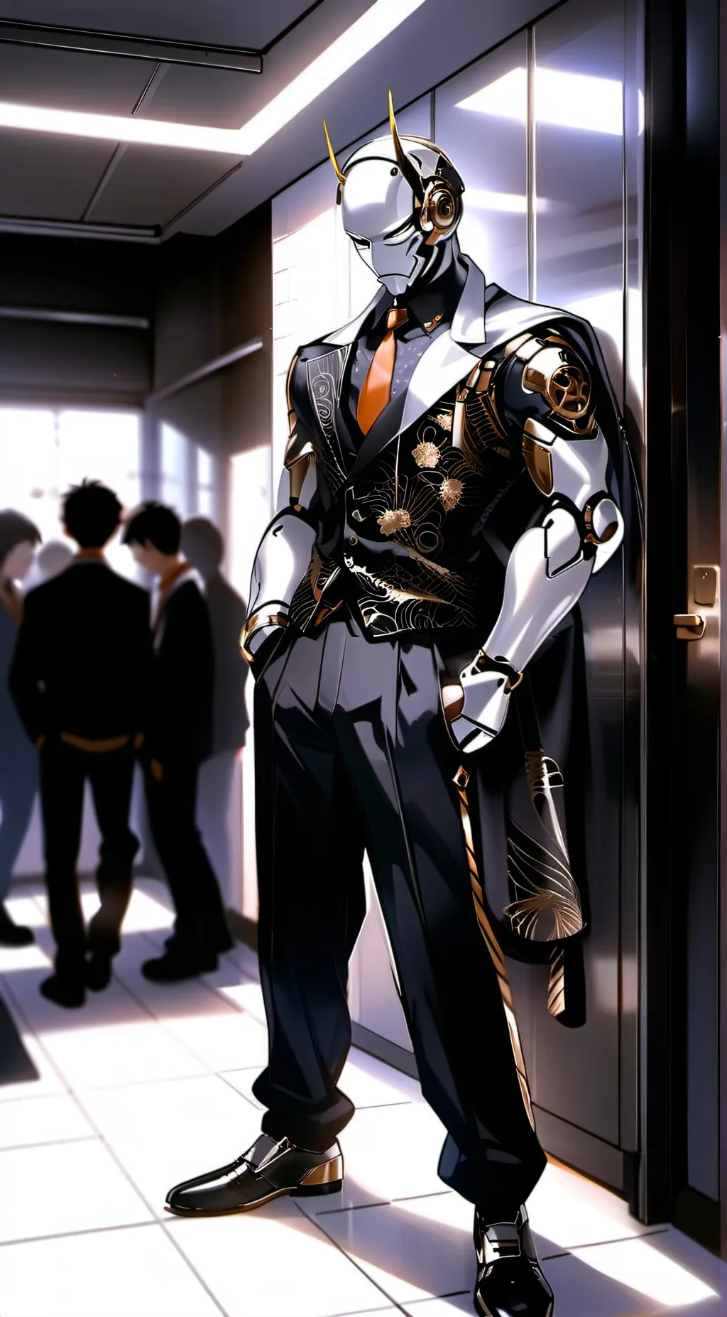 ai character: Lighting  background