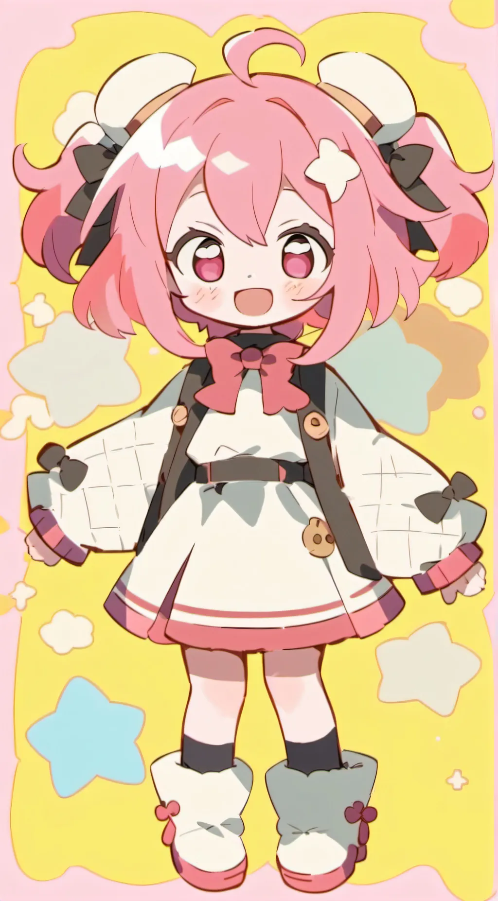 ai character: baby lucky  background