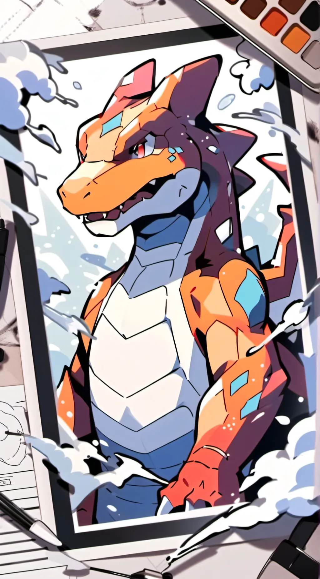 ai character: Charzard background