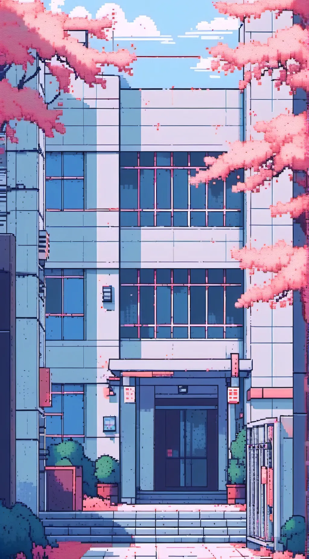 ai character: collage academy  background
