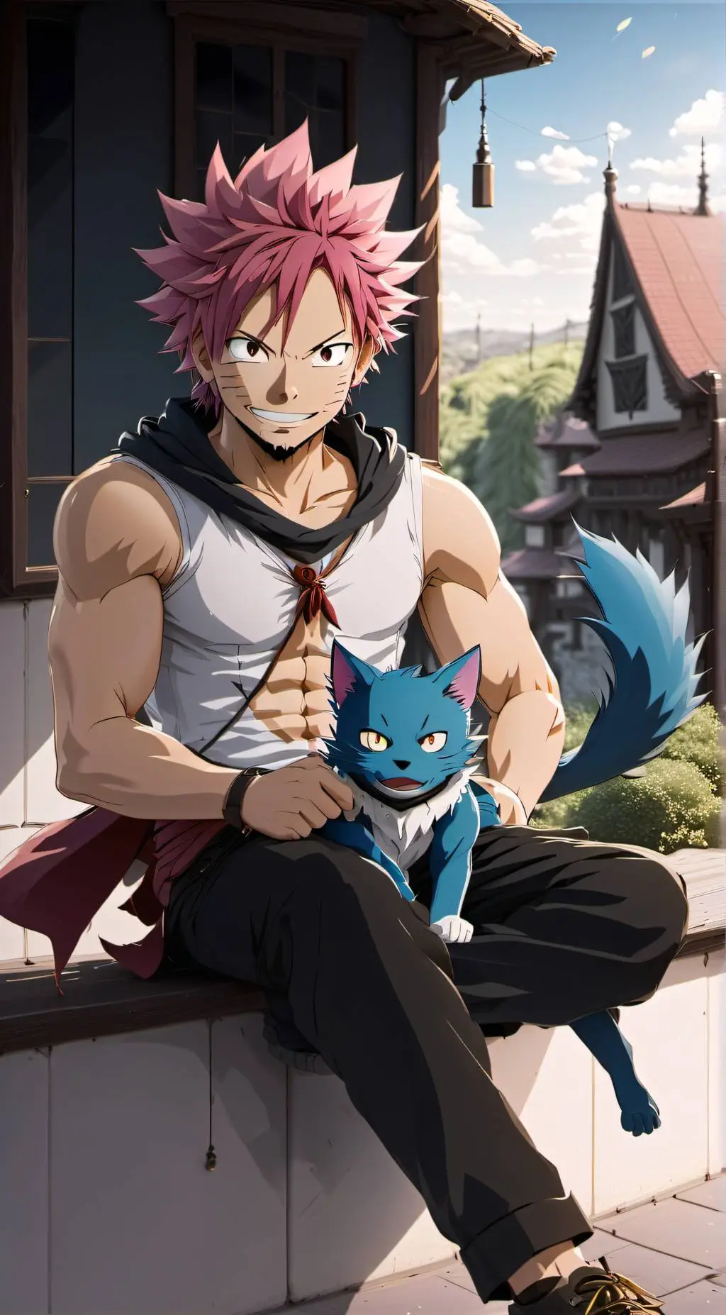 ai character: Natsu dragneel background