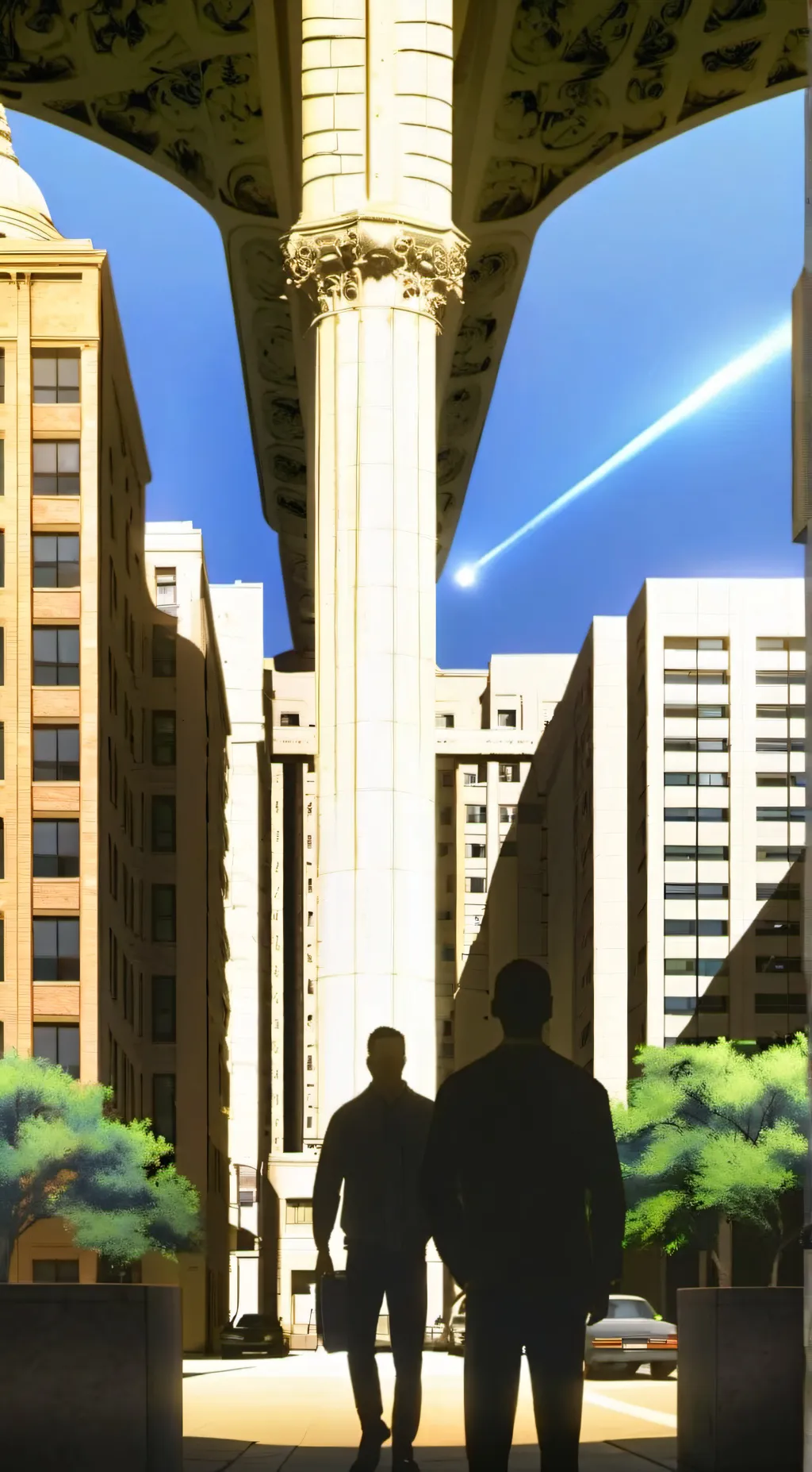 ai character: Underground city background