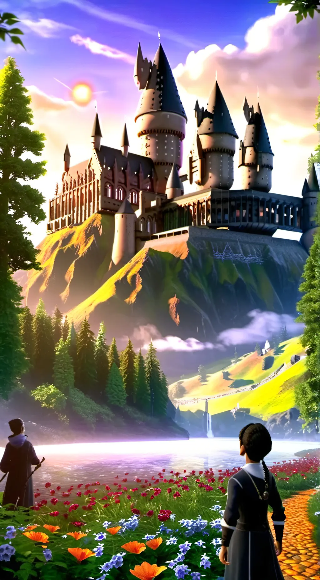 ai character: Hogwarts background