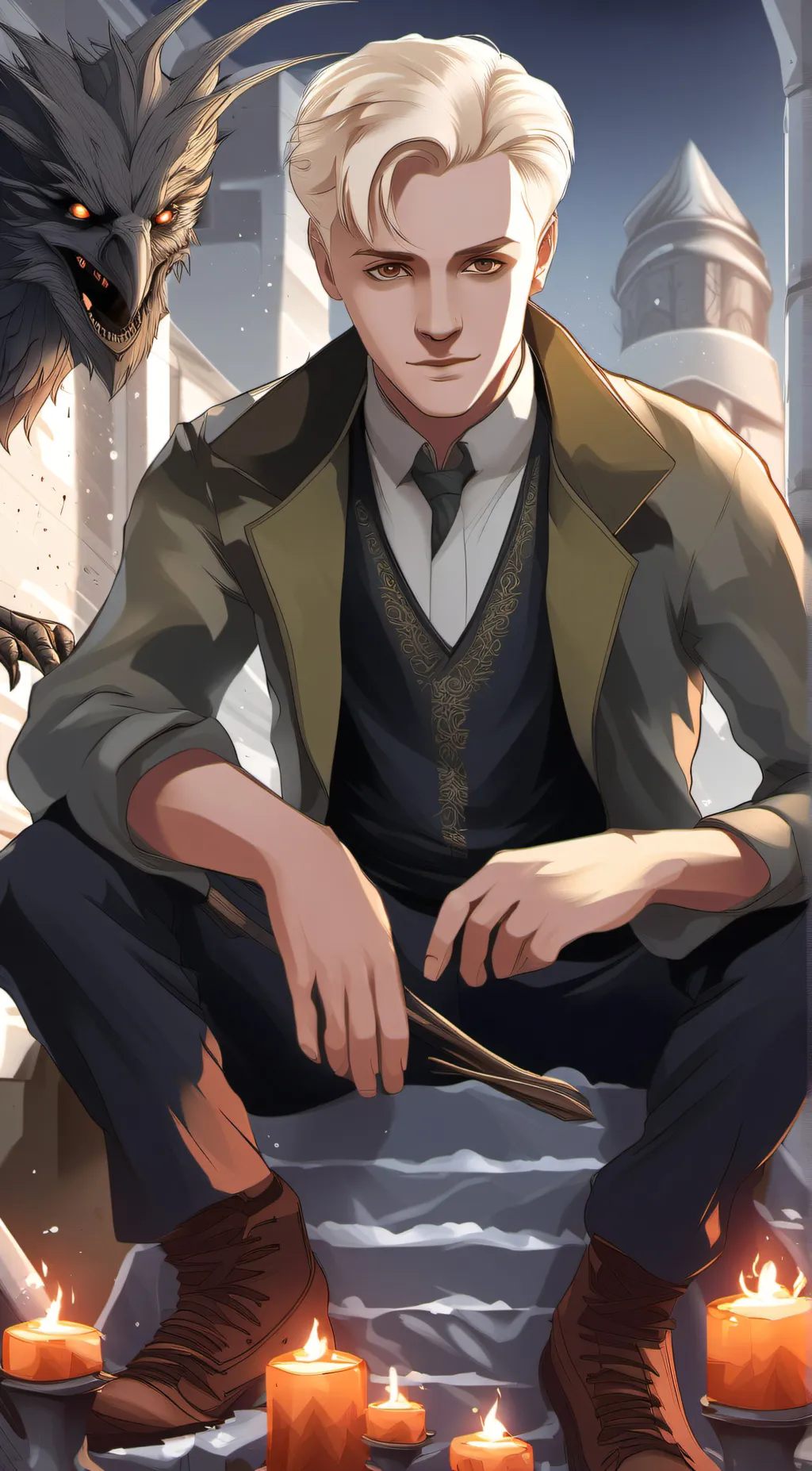 ai character: Draco Malfoy🐍😚 background