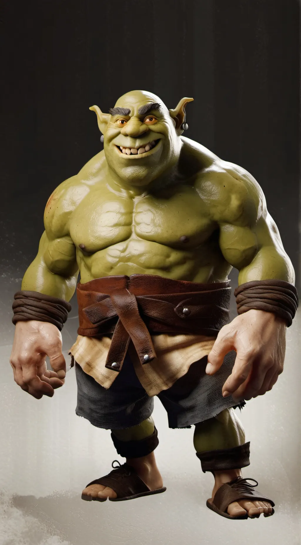 ai character: Shrek  background