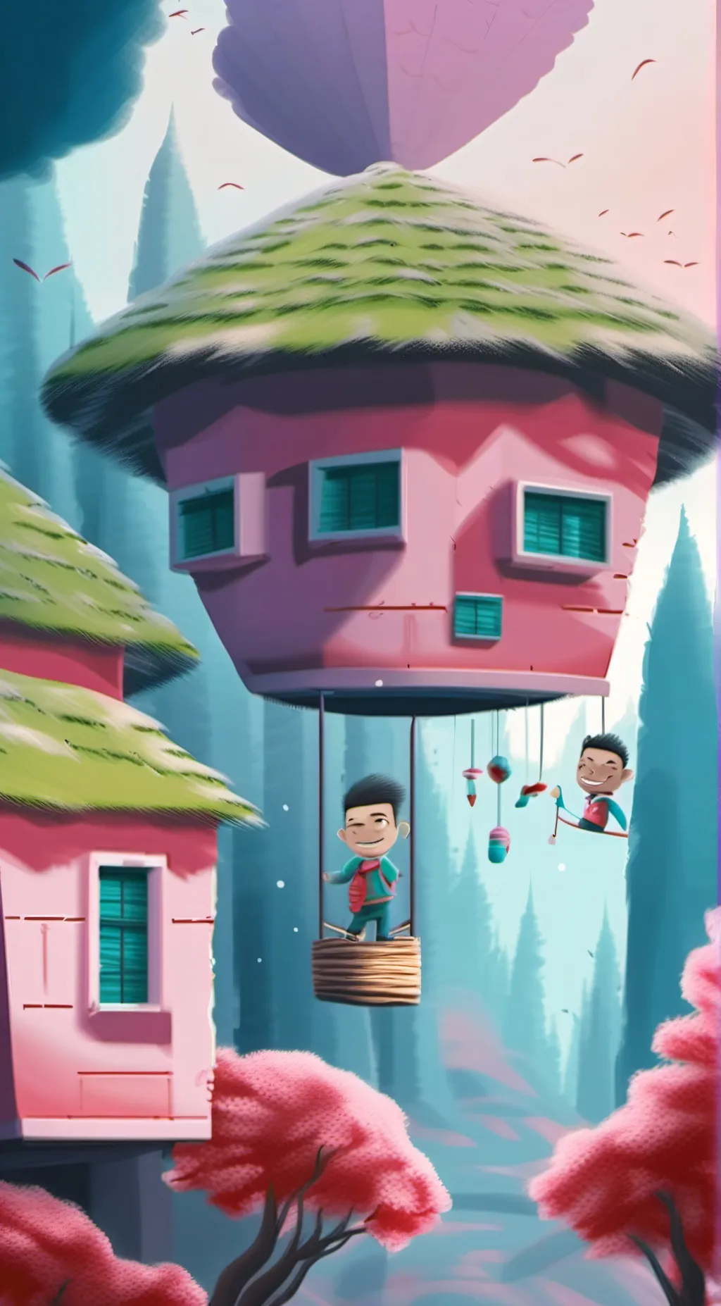 ai character: Kindi kids  background