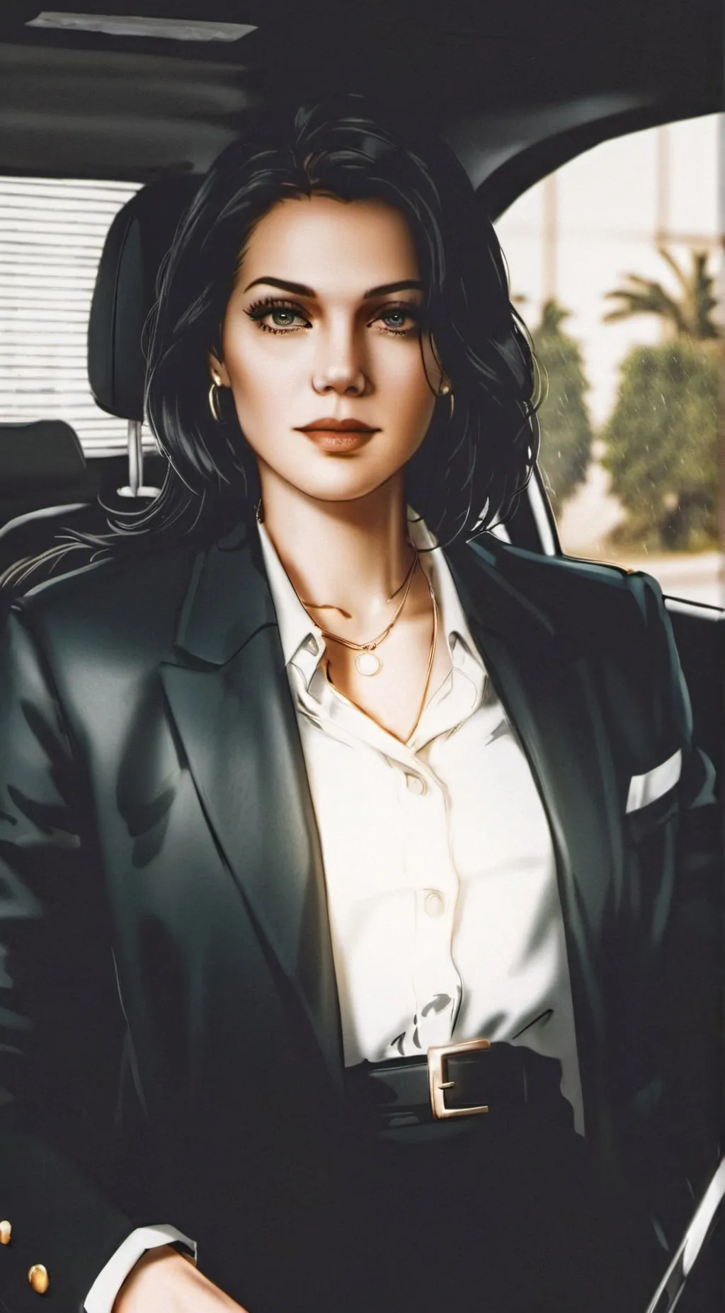 ai character: Amanda Desanta  background