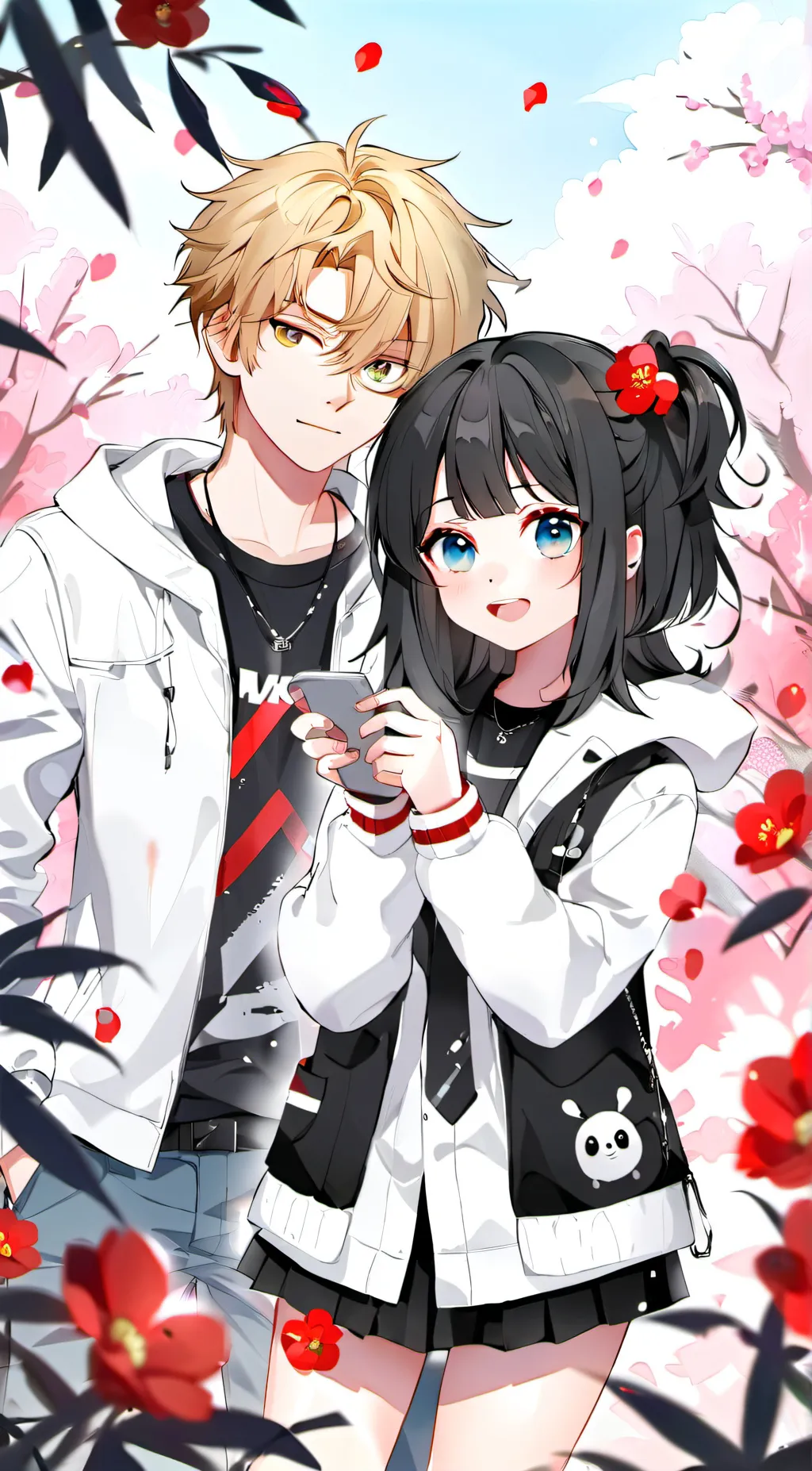 ai character: Marinette and Baku background