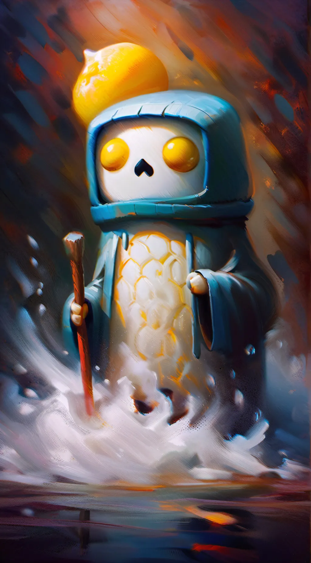 ai character: lemonade man background