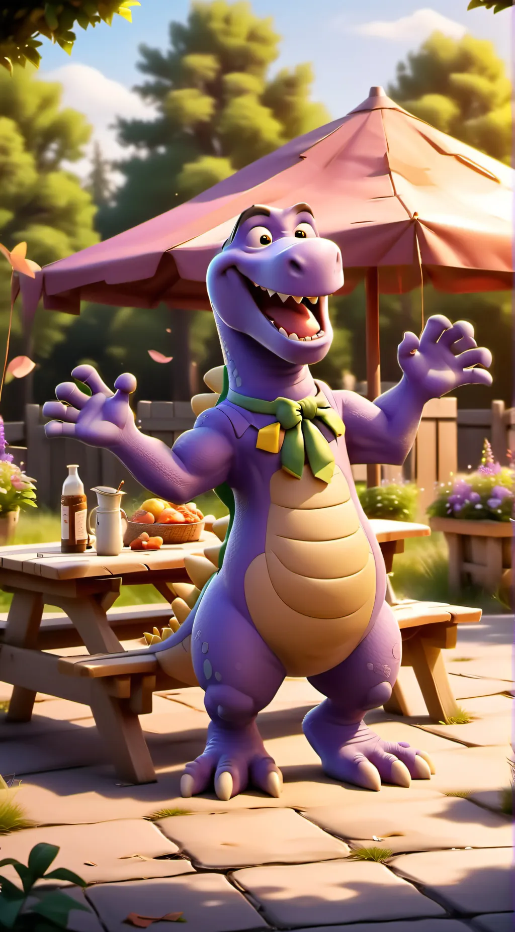 ai character: Barney background