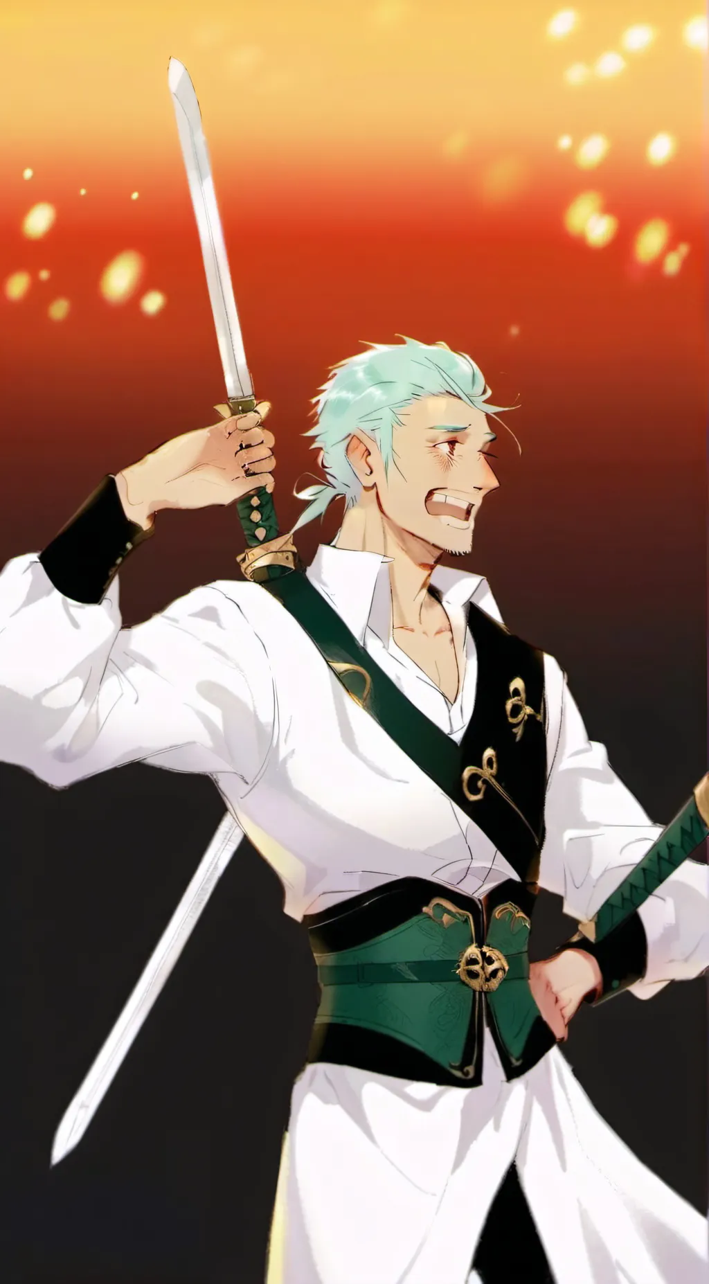 ai character: Zoro background