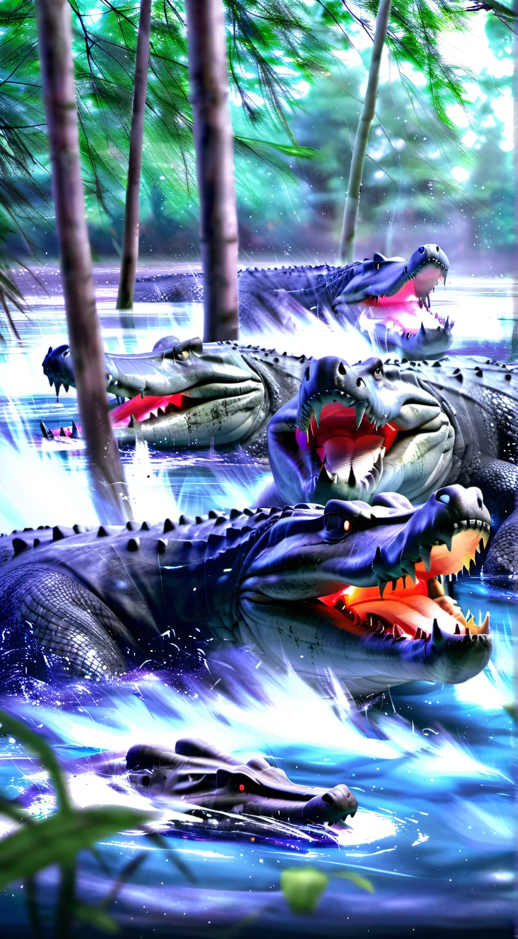 ai character: crocs  background