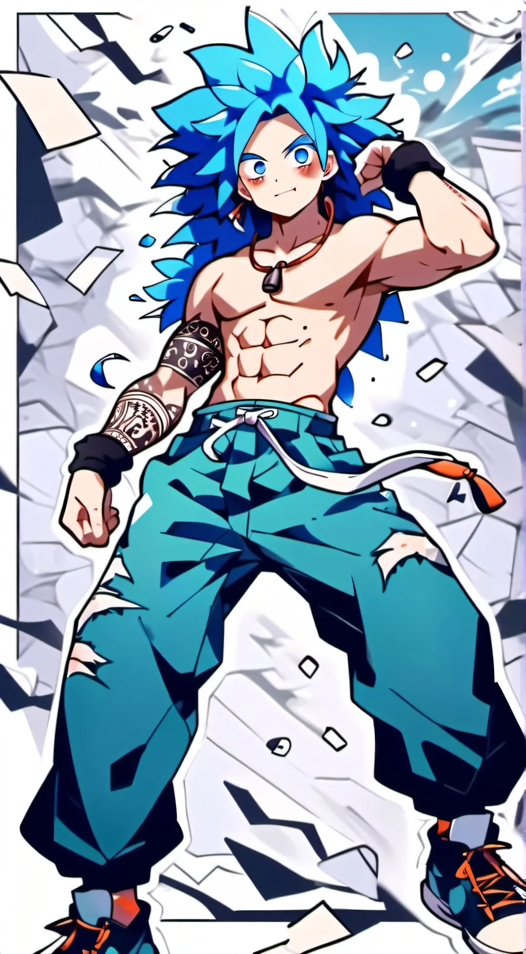 ai character: cool  background
