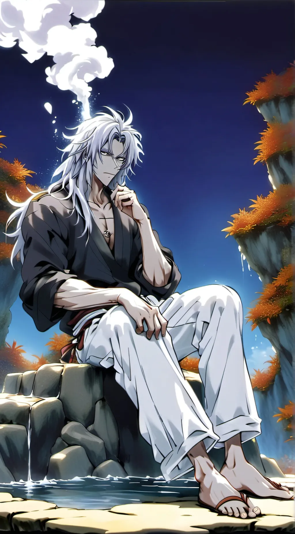 ai character: The fearless man background