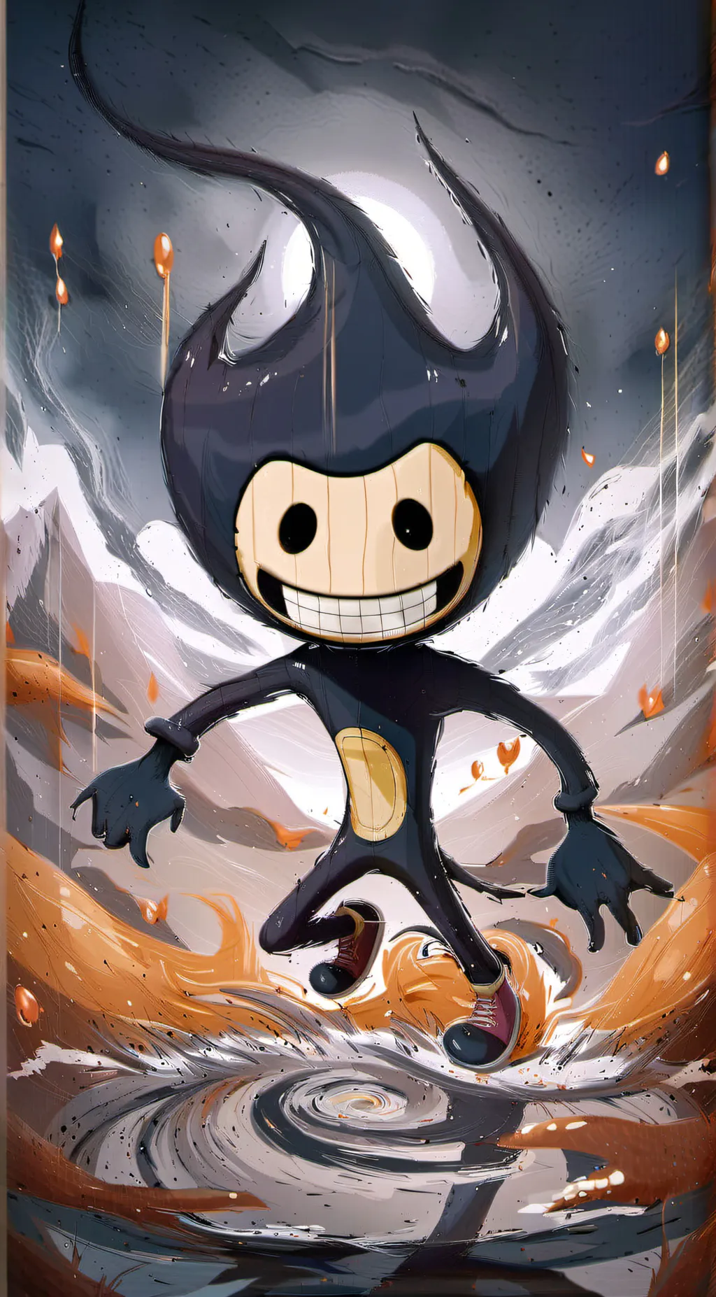 ai character: Bendy background