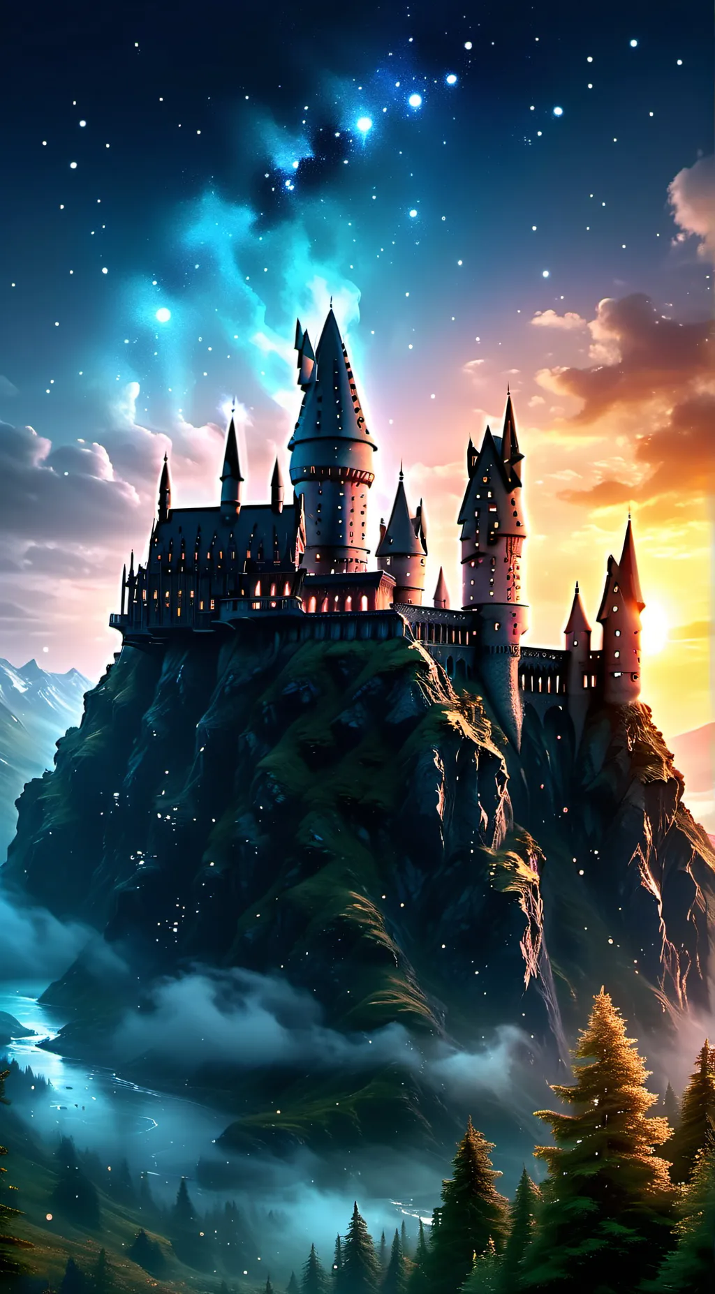 ai character: Hogwarts  background