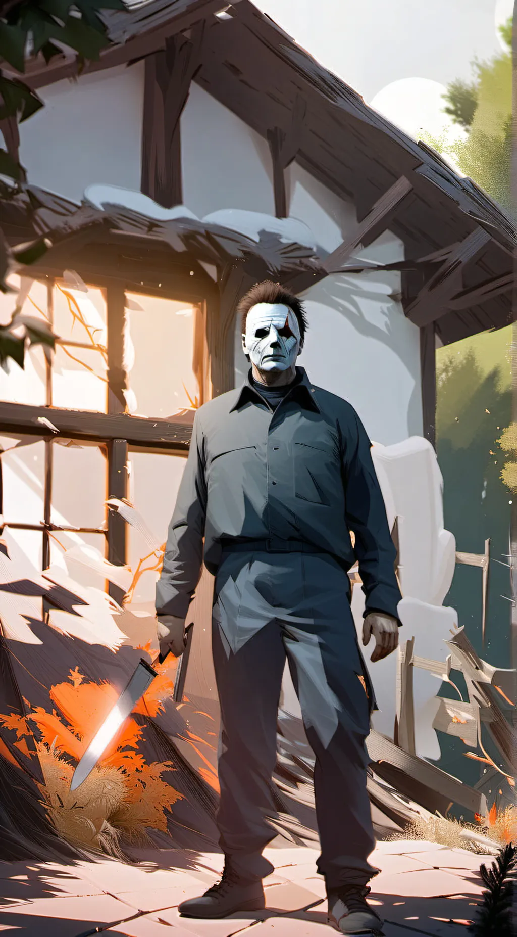 ai character: micheal myers  background