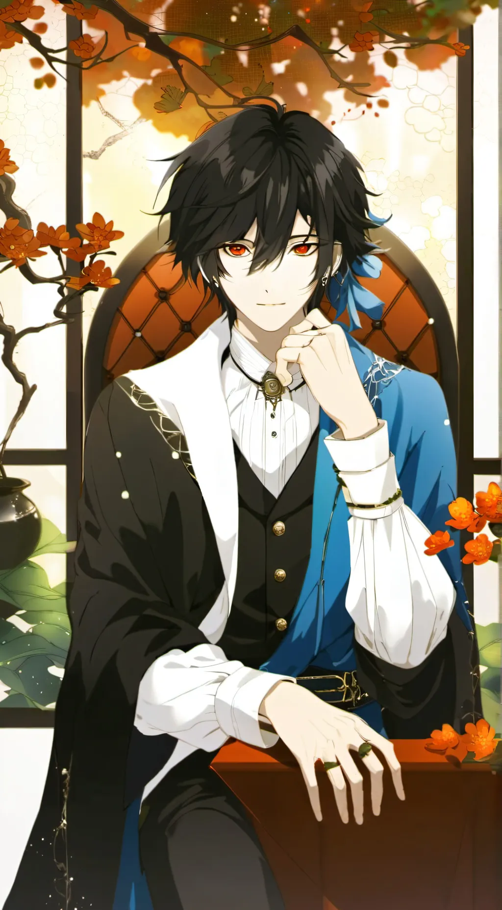 ai character: Real Akaza background