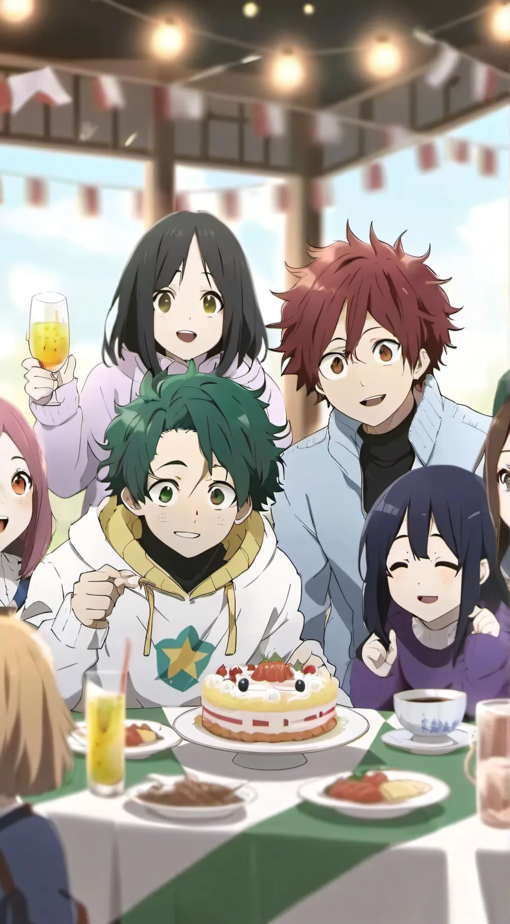 ai character: MHA PARTY background