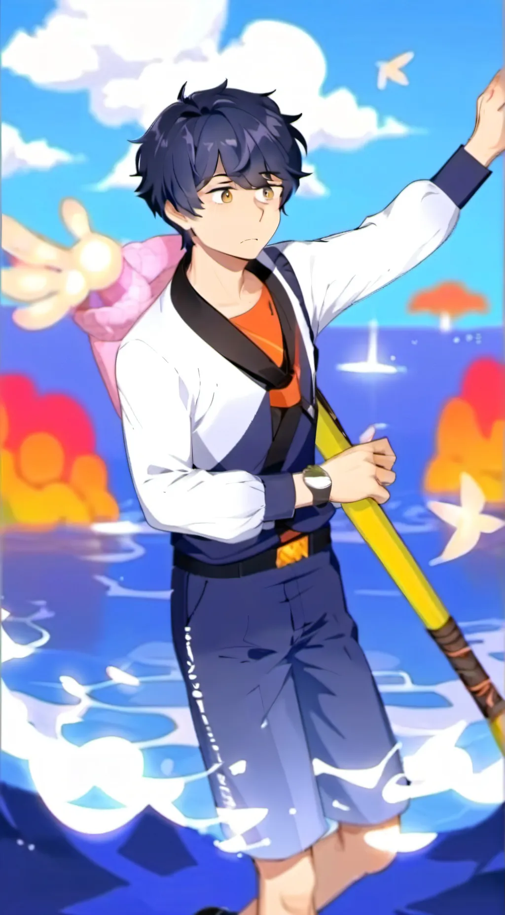 ai character: ein background